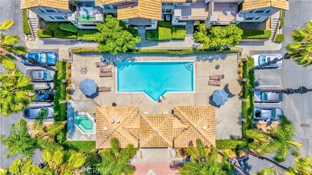 15034 Ocaso Ave, La Mirada, CA 90638 - bird's eye view of a pool