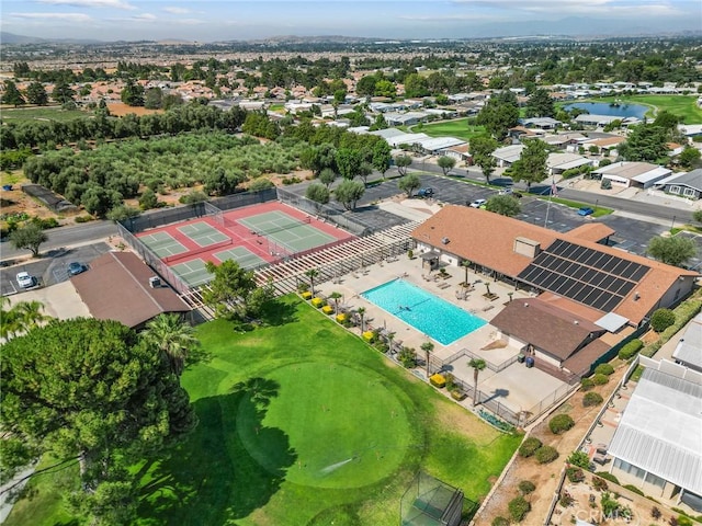 41050 Mohawk Cir, Cherry Valley, CA 92223 - bird's eye view of a pool and a large body of water