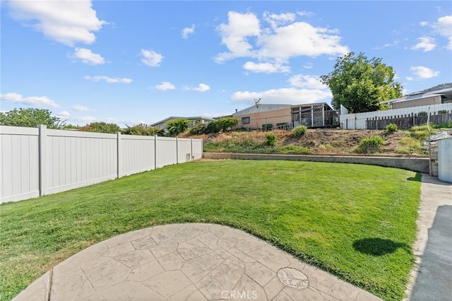 41050 Mohawk Cir, Cherry Valley, CA 92223 - fenced backyard featuring a patio area