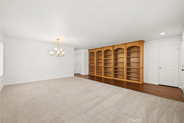 1167 Belridge Pl, Corona, CA 92881 - carpeted empty room featuring a chandelier and recessed lighting