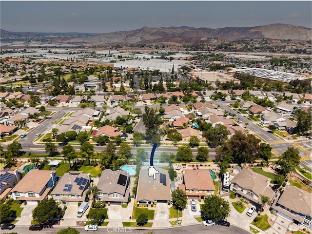 1167 Belridge Pl, Corona, CA 92881 - aerial view of property's location with a mountainous background and nearby suburban area