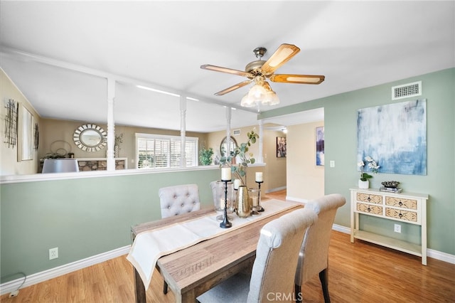 6182 Anthony Ave, Garden Grove, CA 92845 - dining area with wood finished floors and ceiling fan