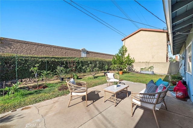 6182 Anthony Ave, Garden Grove, CA 92845 - fenced backyard with an outdoor hangout area and a patio area