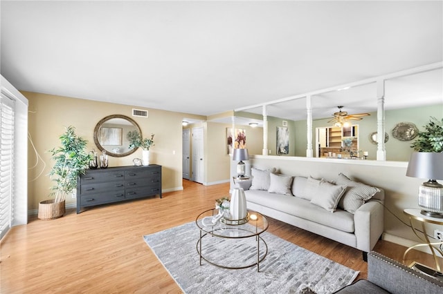 6182 Anthony Ave, Garden Grove, CA 92845 - living area with wood finished floors and ceiling fan