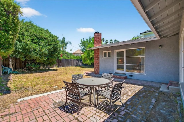 15747 Addison St, Encino, CA 91436 - fenced backyard with a patio and outdoor dining area