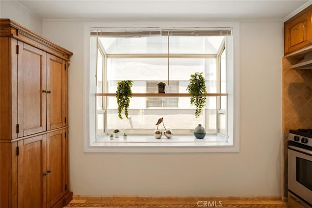 4320 W Kling St Unit 27, Burbank, CA 91505 - kitchen featuring gas stove and brown cabinets