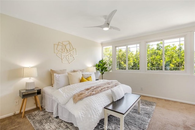 4320 W Kling St Unit 27, Burbank, CA 91505 - carpeted bedroom with ornamental molding and ceiling fan