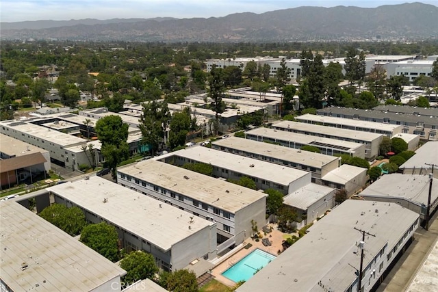 4320 W Kling St Unit 27, Burbank, CA 91505 - aerial view of a mountain backdrop and a pool area
