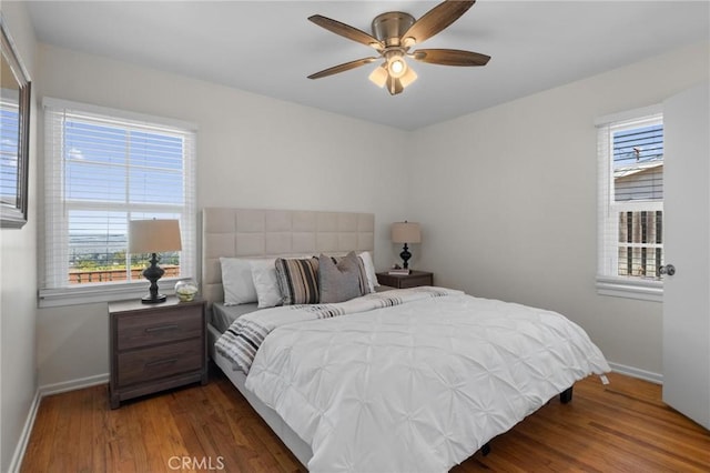 5527 Elmbank Rd, Rancho Palos Verdes, CA 90275 - bedroom with dark wood-type flooring and a ceiling fan