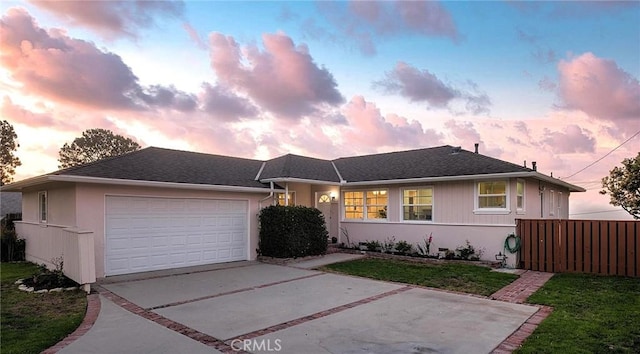 5527 Elmbank Rd, Rancho Palos Verdes, CA 90275 - ranch-style house featuring concrete driveway, an attached garage, and roof with shingles