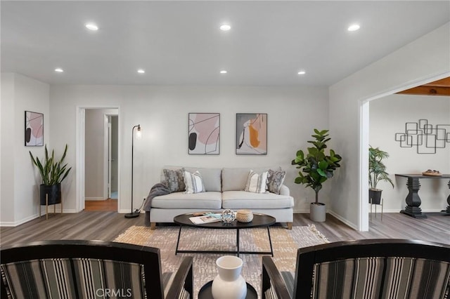 5527 Elmbank Rd, Rancho Palos Verdes, CA 90275 - living room featuring wood finished floors and recessed lighting