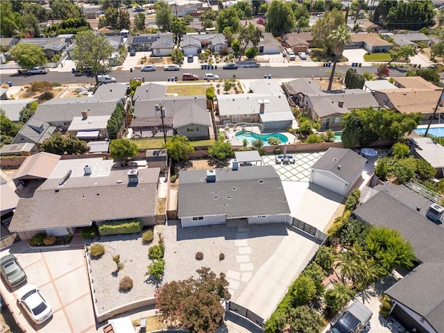 16652 Itasca St, Northridge, CA 91343 - aerial perspective of suburban area with a pool