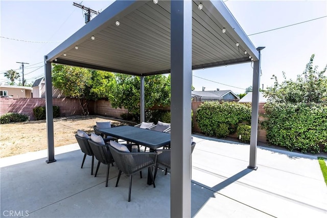 16652 Itasca St, Northridge, CA 91343 - fenced backyard featuring a patio and outdoor dining space