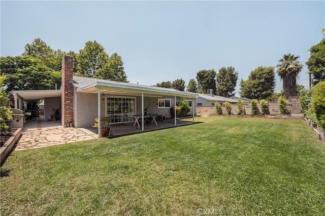 26616 Balerna Dr, Saugus, CA 91350 - rear view of house with a chimney and a patio