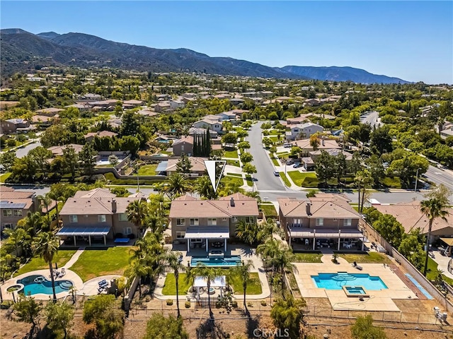 3959 Paseo Ln, Cresta, Corona, CA 92881 - aerial view of residential area featuring a pool area and mountains