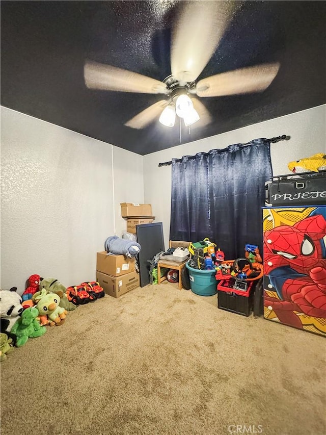 204 Shaded Palm, Blythe, CA 92225 - recreation room featuring carpet and a ceiling fan