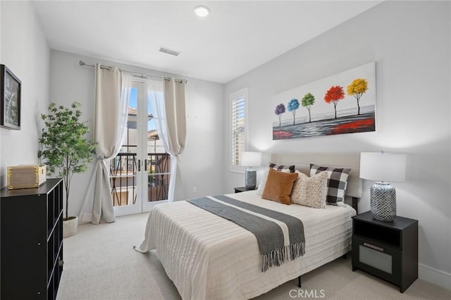 152 Plum Lily, Irvine, CA 92618 - carpeted bedroom featuring access to exterior and french doors
