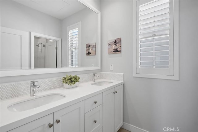 152 Plum Lily, Irvine, CA 92618 - full bathroom featuring double vanity and tasteful backsplash