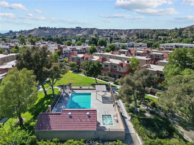 17910 River Cir Unit 1, Canyon Country, CA 91387 - aerial perspective of suburban area with a mountainous background