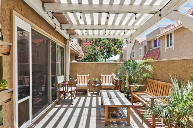17910 River Cir Unit 1, Canyon Country, CA 91387 - balcony featuring a pergola