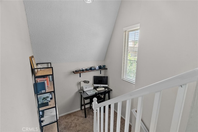 17910 River Cir Unit 1, Canyon Country, CA 91387 - carpeted office space with lofted ceiling and baseboards