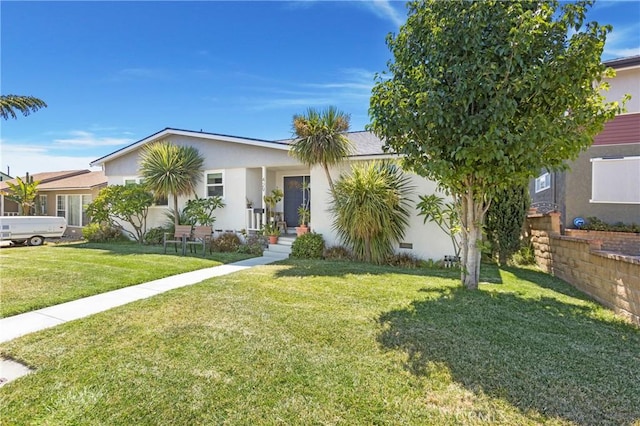 429 S Colfax St, La Habra, CA 90631 - view of front of property featuring a front lawn and stucco siding