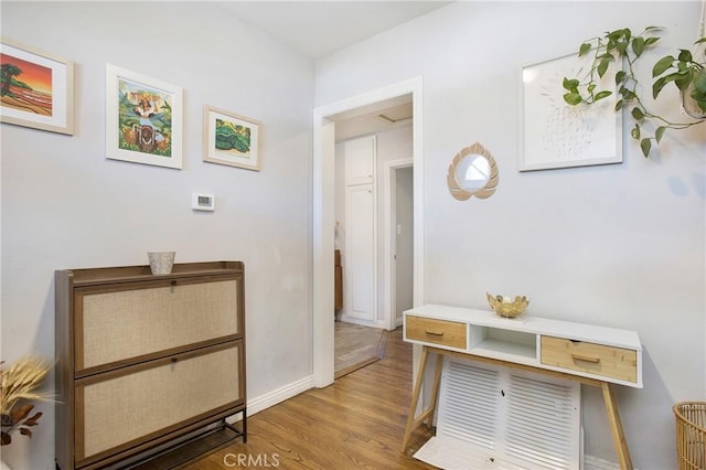 429 S Colfax St, La Habra, CA 90631 - hall featuring wood finished floors and baseboards