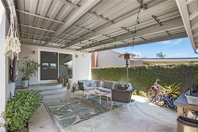 429 S Colfax St, La Habra, CA 90631 - view of patio featuring entry steps and outdoor lounge area