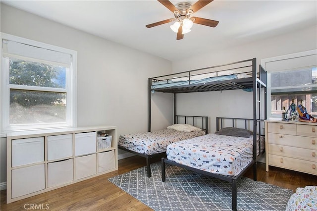 429 S Colfax St, La Habra, CA 90631 - bedroom with wood finished floors and a ceiling fan