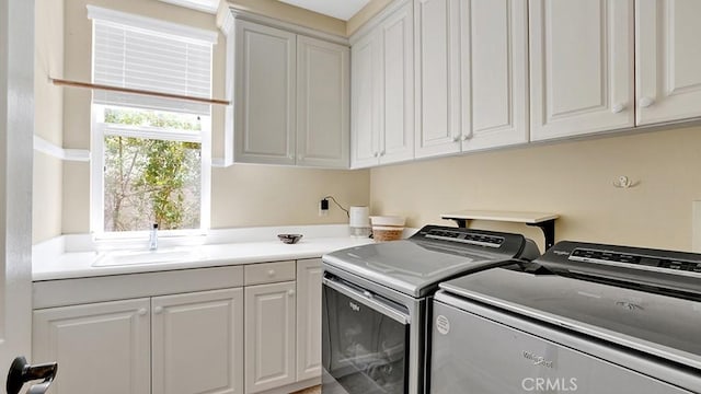 10 Calle Castillo, San Clemente, CA 92673 - laundry area featuring independent washer and dryer and cabinet space
