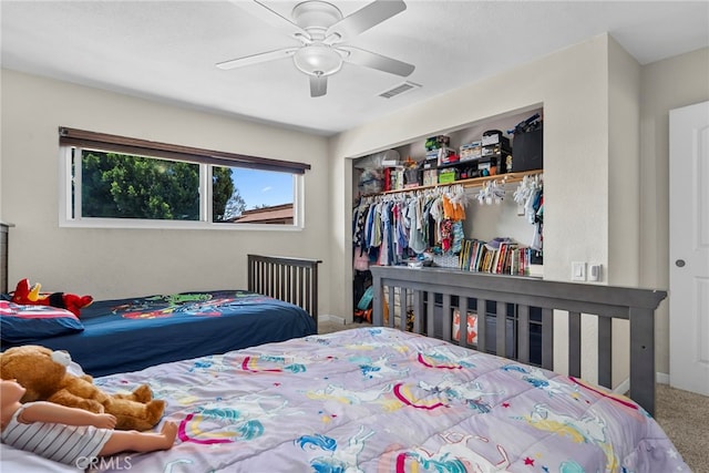 17700 Palo Verde Ave, Cerritos, CA 90703 - carpeted bedroom with a closet and ceiling fan