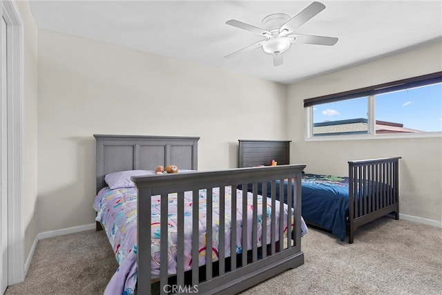 17700 Palo Verde Ave, Cerritos, CA 90703 - carpeted bedroom with baseboards and ceiling fan