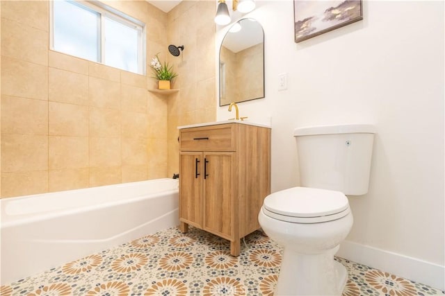 10536 La Mirada Blvd, Whittier, CA 90604 - full bath with tile patterned floors, vanity, and washtub / shower combination