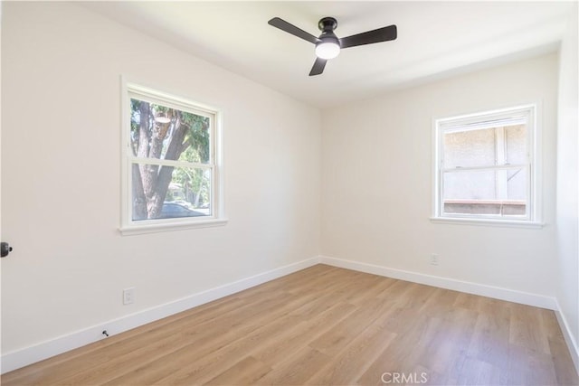 10536 La Mirada Blvd, Whittier, CA 90604 - spare room with light wood-style flooring and ceiling fan