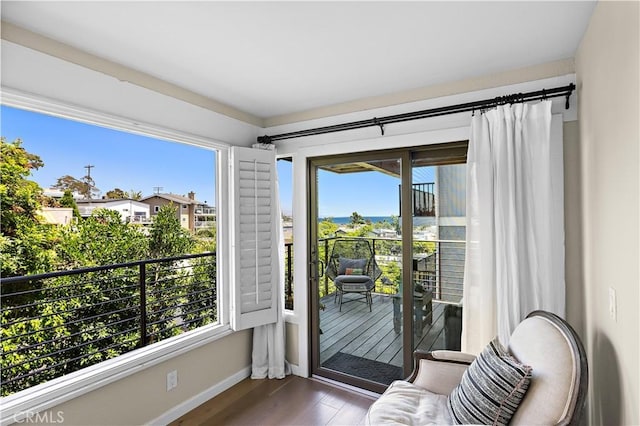33942 Pequito Dr, Dana Point, CA 92629 - doorway with wood finished floors and healthy amount of natural light