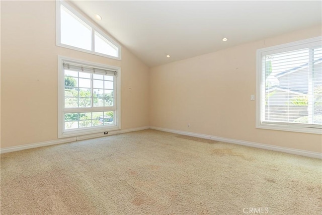 27021 Moro Azul, Mission Viejo, CA 92691 - empty room featuring vaulted ceiling and light colored carpet