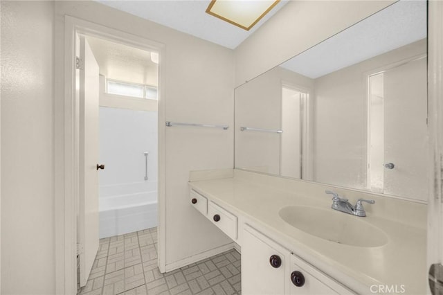 4510 E Hightree Cir, Anaheim, CA 92807 - bathroom featuring vanity, a tub to relax in, and brick patterned floors