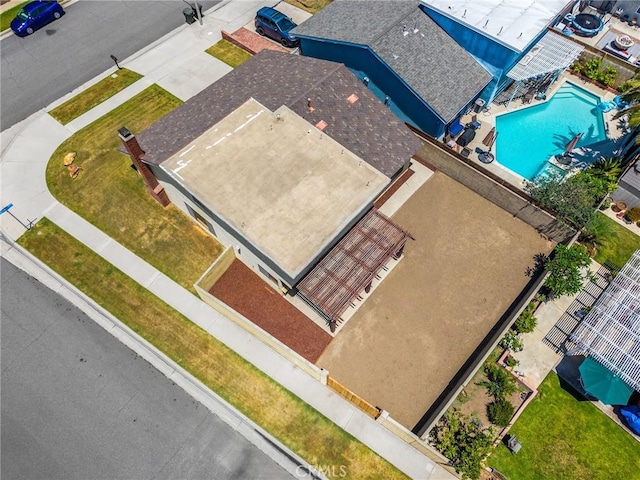 4510 E Hightree Cir, Anaheim, CA 92807 - aerial view of a pool area