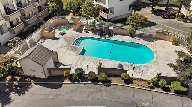 11150 Glenoaks Blvd Unit 106, Pacoima, CA 91331 - community pool featuring a patio
