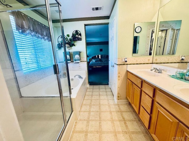 1670 Hillsborough St, Chula Vista, CA 91913 - full bath featuring a stall shower, a bath, double vanity, and ensuite bath