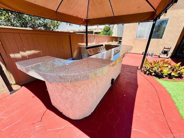 1670 Hillsborough St, Chula Vista, CA 91913 - view of patio featuring a gazebo, exterior kitchen, and exterior bar