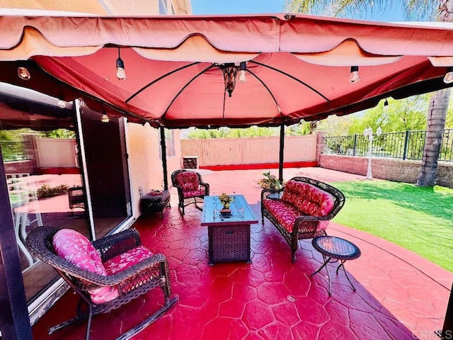 1670 Hillsborough St, Chula Vista, CA 91913 - fenced backyard with a gazebo, a patio area, and outdoor lounge area