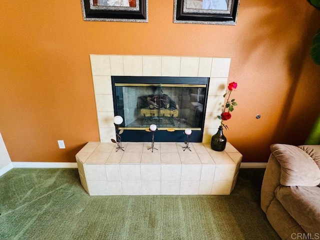 1670 Hillsborough St, Chula Vista, CA 91913 - detailed view of carpet flooring and a fireplace