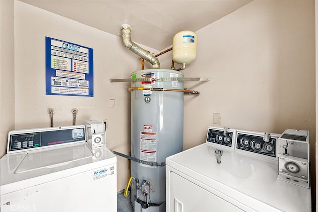1105 W Calle De La Luna Unit 4, Azusa, CA 91702 - washroom featuring separate washer and dryer and strapped water heater