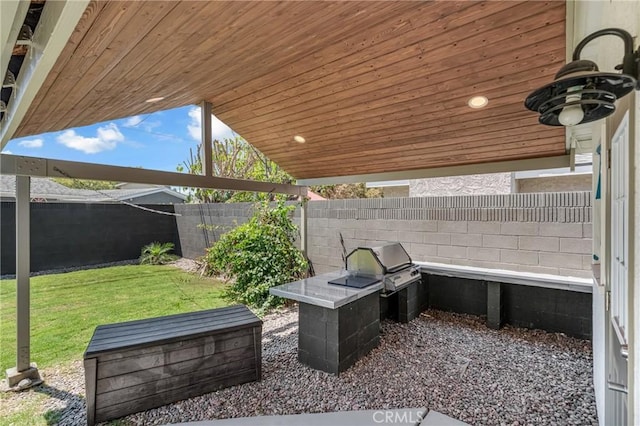 3531 Josie Ave, Long Beach, CA 90808 - fenced backyard with area for grilling