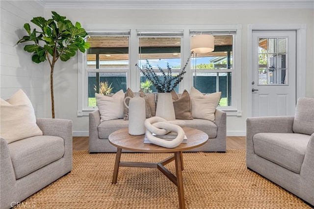 3531 Josie Ave, Long Beach, CA 90808 - living room with wood finished floors and ornamental molding