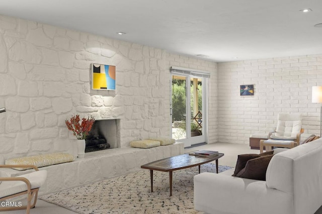 4530 Hendrickson Rd, Ojai, CA 93023 - living room featuring a fireplace