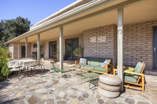 4530 Hendrickson Rd, Ojai, CA 93023 - view of patio featuring outdoor lounge area, outdoor dining area, and a grill