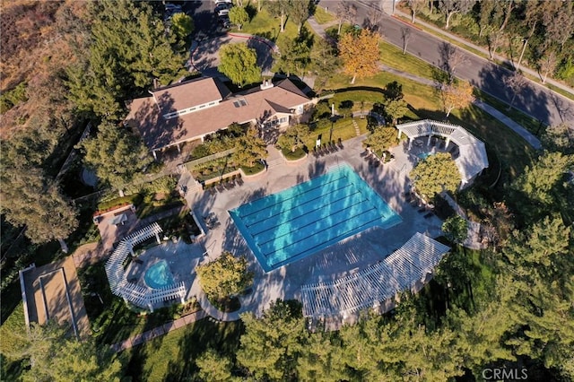 28403 Calex Dr, Valencia, CA 91354 - bird's eye view of a pool