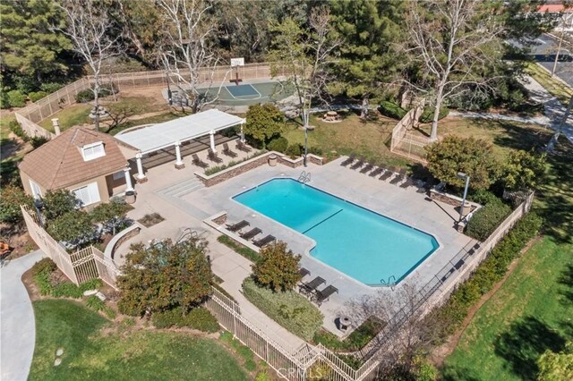 28403 Calex Dr, Valencia, CA 91354 - drone / aerial view of a pool area